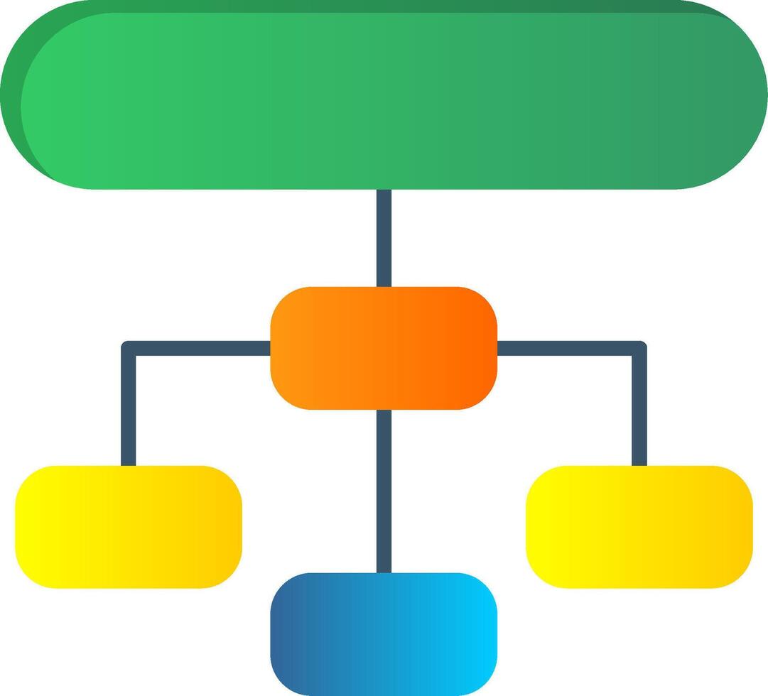hiérarchique structure plat pente icône vecteur