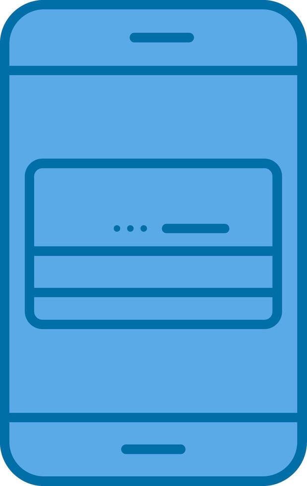 mobile bancaire rempli bleu icône vecteur