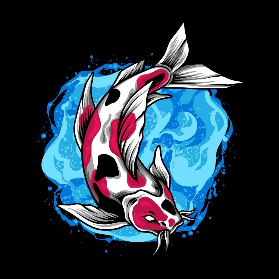 illustration de poisson koi vecteur