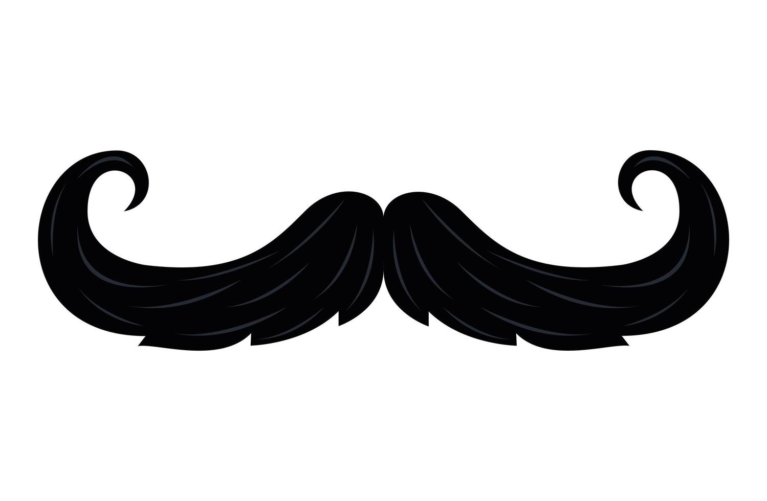 style de silhouette hipster moustache vecteur