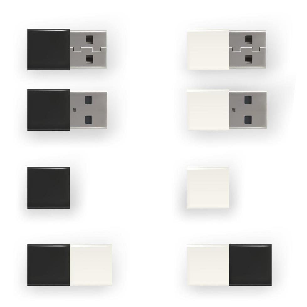 clés USB, disques flash. clés USB vecteur