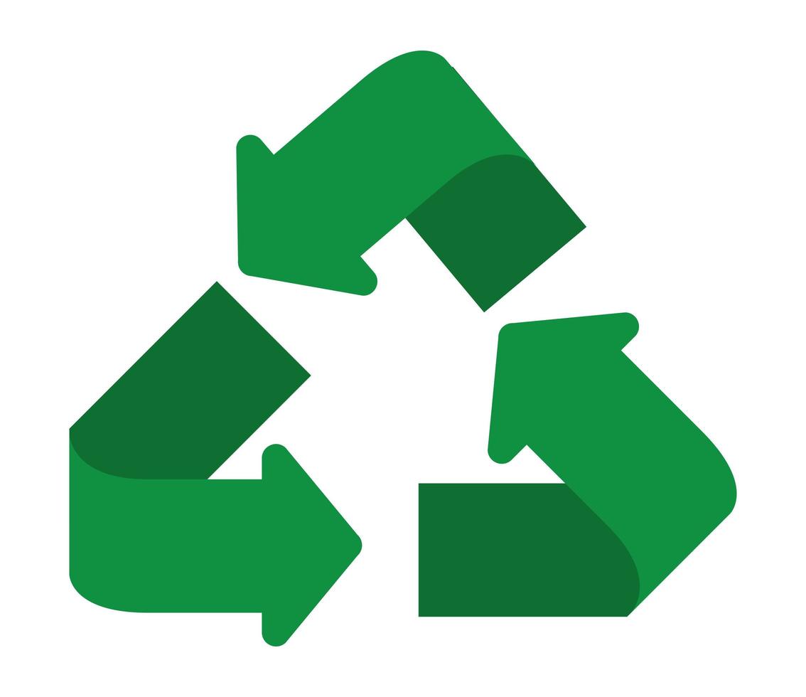 symbole de recyclage vert vecteur