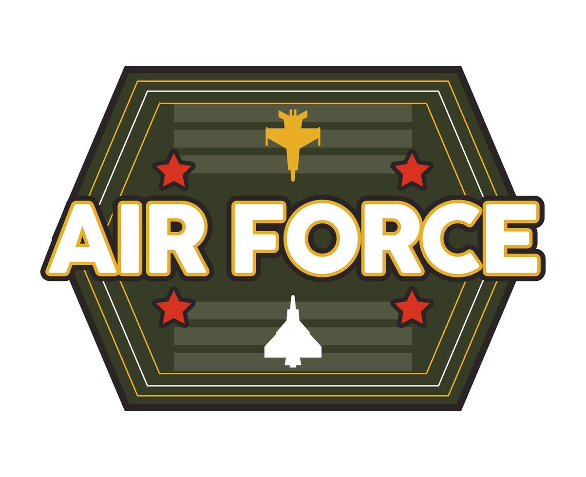 emblème de l'armée de l'air avec des avions vecteur