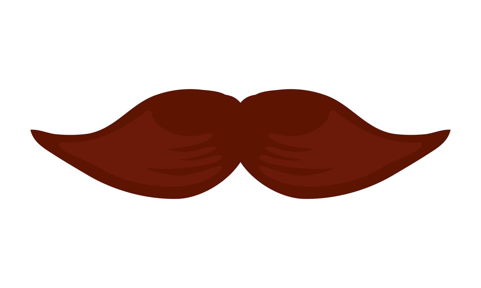 moustache accessoire drôle icône isolé vecteur