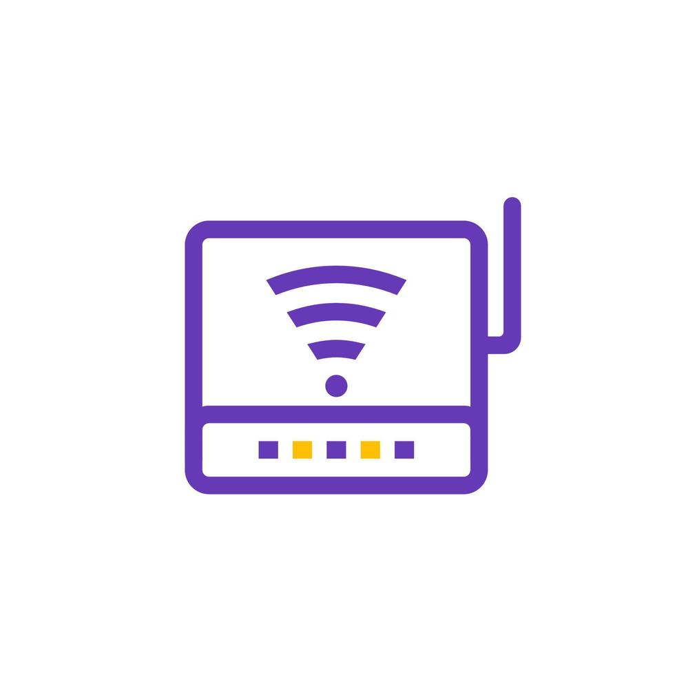 icône de routeur, pictogramme de modem vecteur