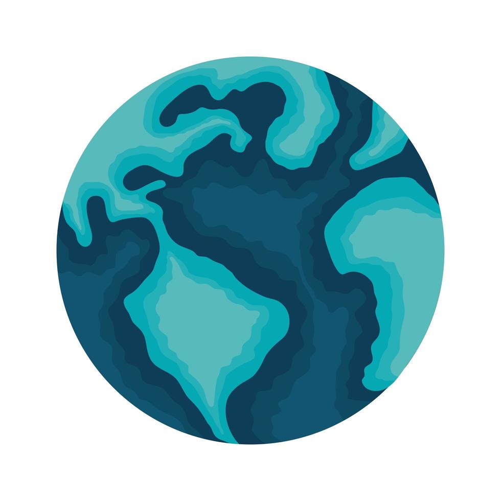 icône de la journée de l'eau bleue de la planète terre mondiale vecteur