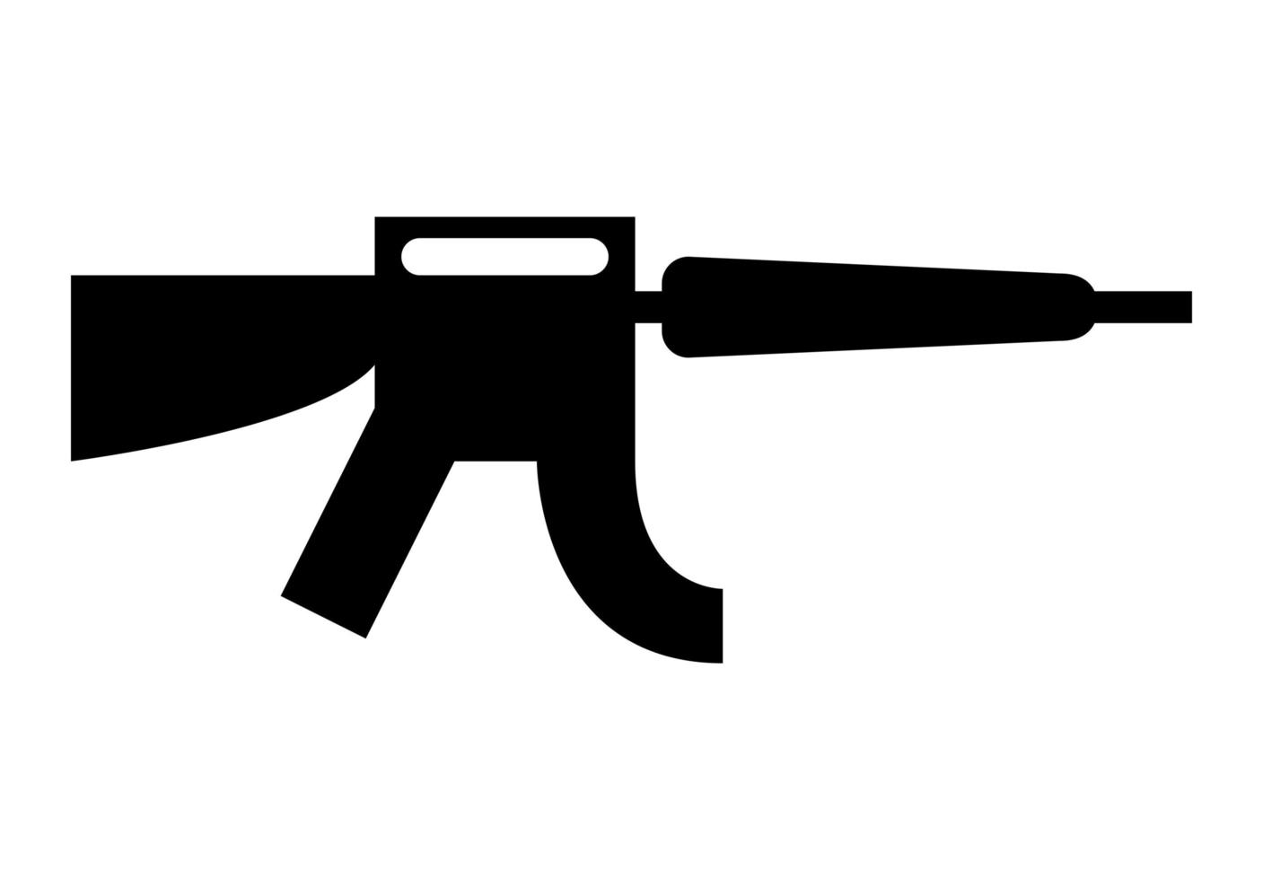 silhouette de fusil ak47 vecteur