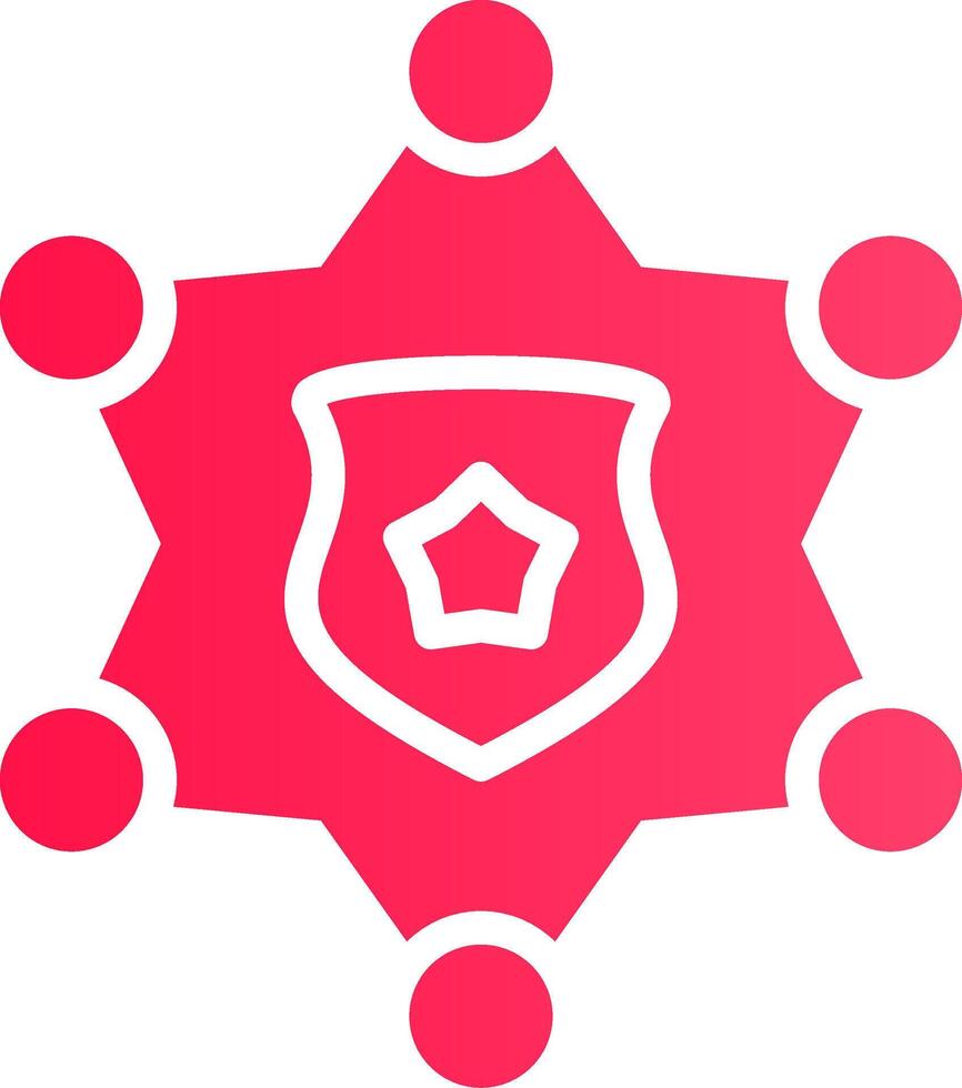 shérif badge Créatif icône conception vecteur