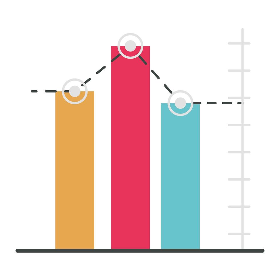 icônes de barres de statistiques vecteur