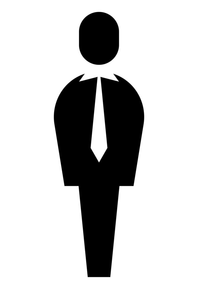 silhouette d'homme d'affaires élégant vecteur