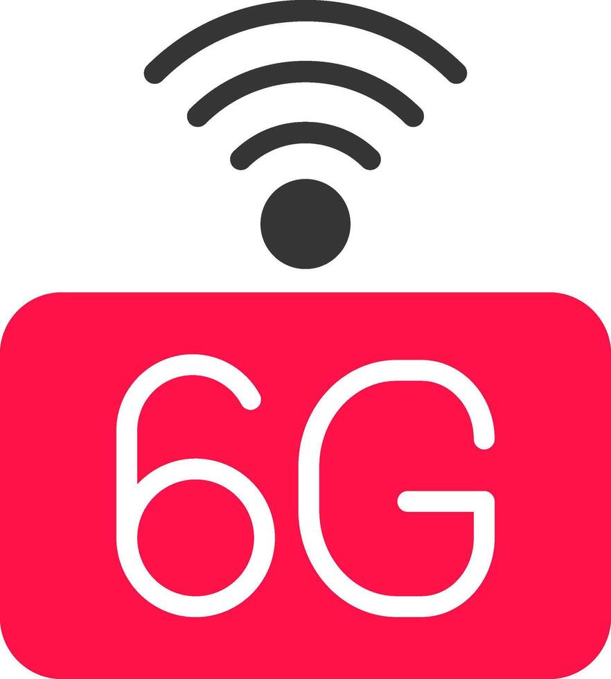 6g réseau Créatif icône conception vecteur