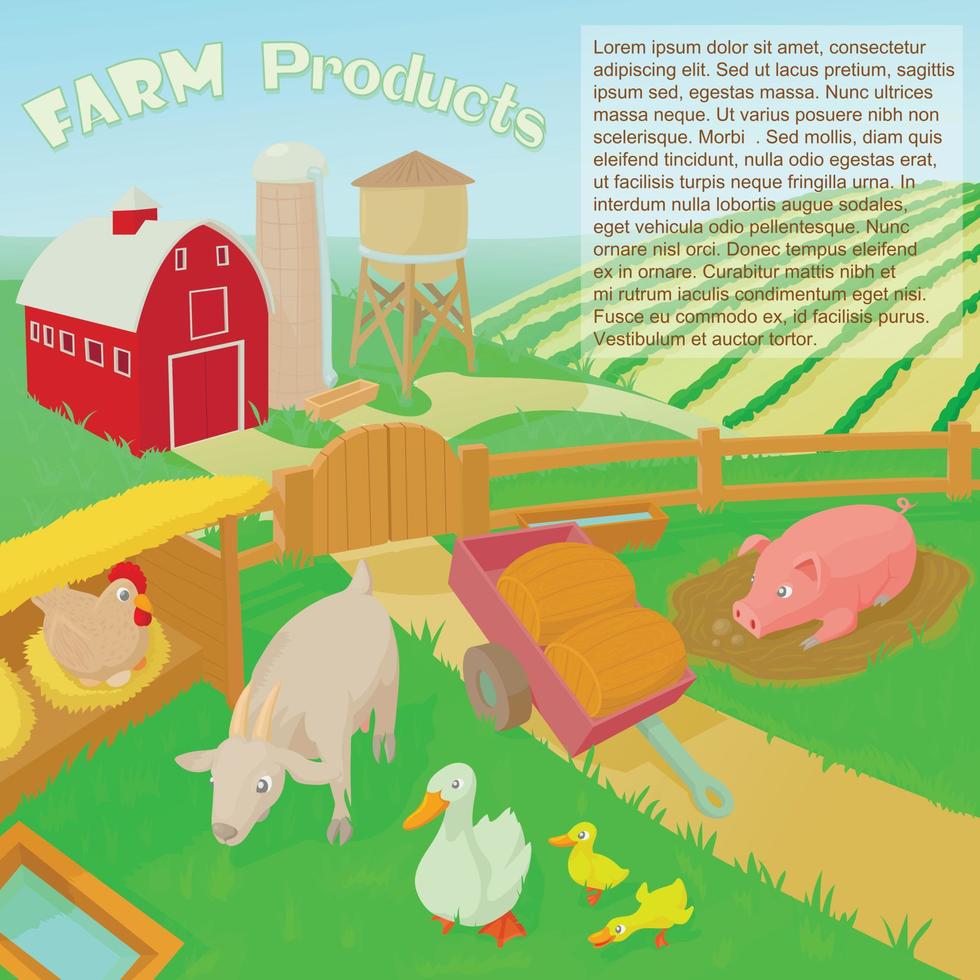 illustration de concept de produits agricoles vecteur