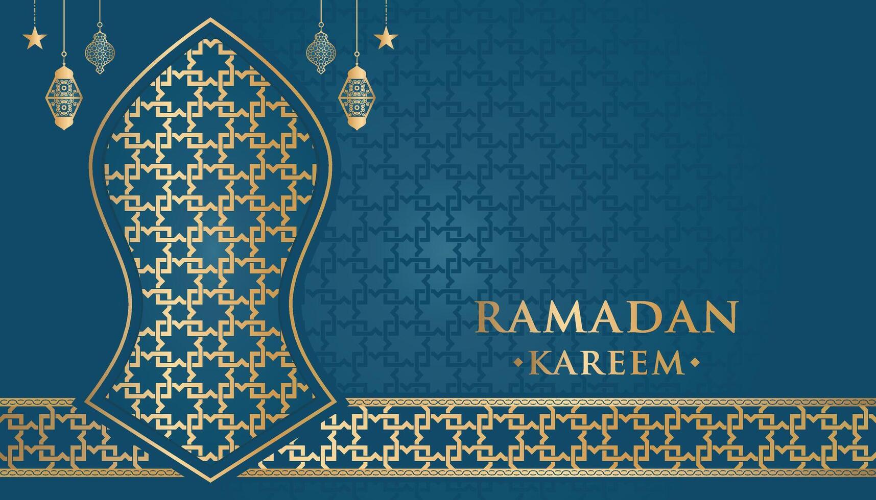 islamique Ramadan kareem eid mubarak arabe luxe ornemental Contexte avec islamique modèle et décoratif ornement Cadre vecteur
