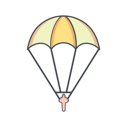 Illustration vectorielle de parachutiste icône vecteur