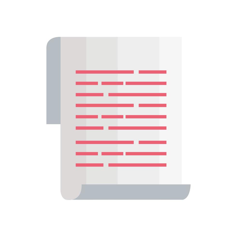 icône de papier de document vecteur