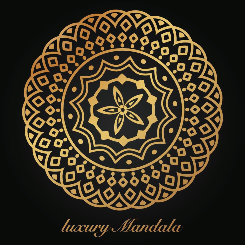 luxe mandala modèle arrière-plan, circulaire modèle vecteur conception