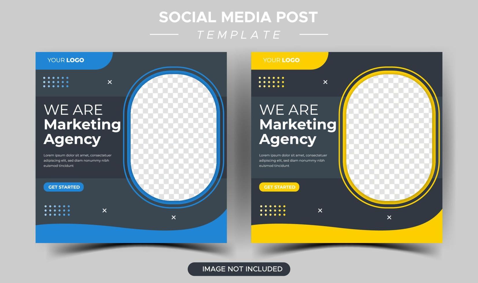 modèle de publication sur les médias sociaux d'expert en marketing d'entreprise créative vecteur
