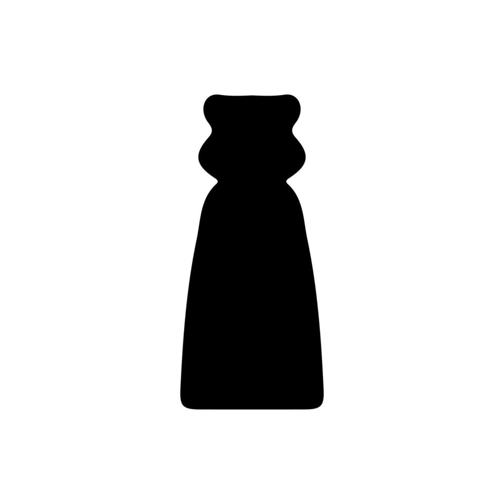 condiment bouteille silhouette icône conception vecteur