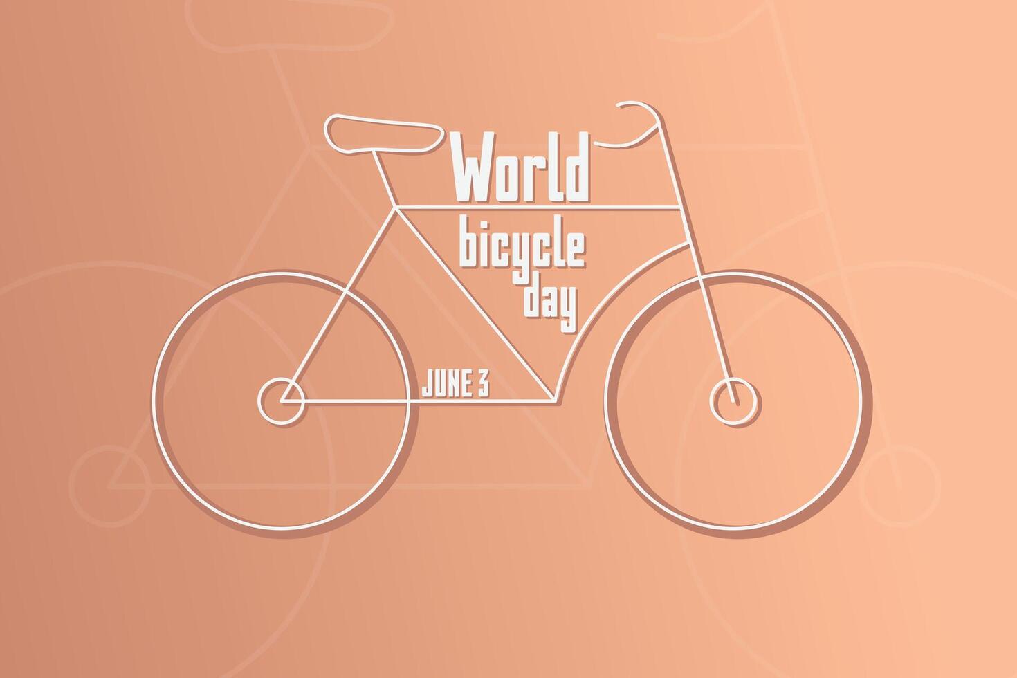 monde vélo journée affiche modèle. juin 3. bicyclette éco transport vecteur
