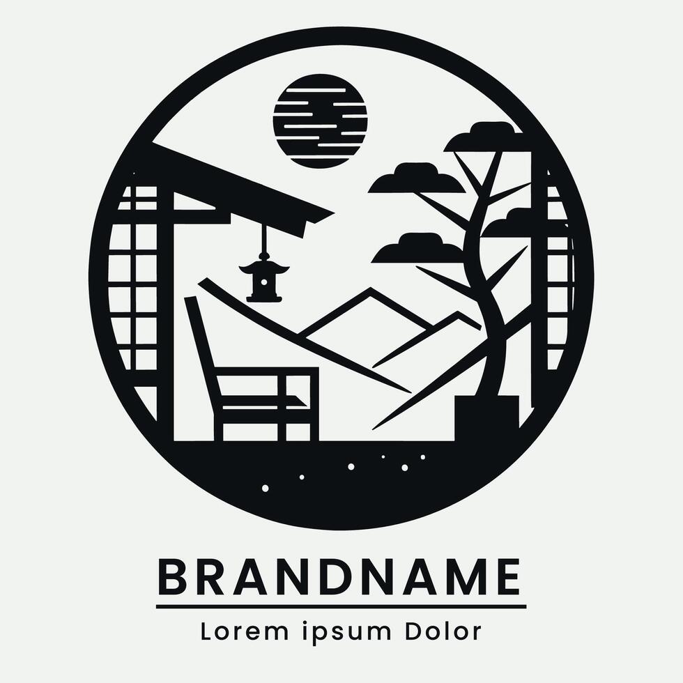 en train de lire jardin logo avec la nature thème moderne et classique Couleur vecteur