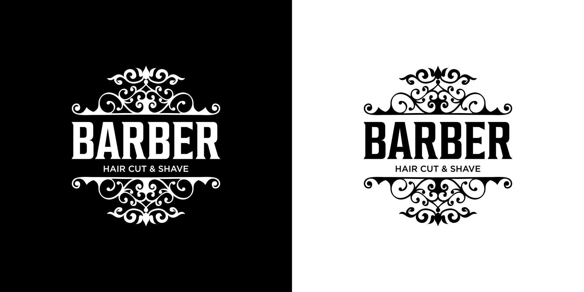 modèle de conception de logo de salon de coiffure vecteur