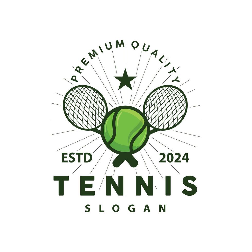 tennis des sports logo, Balle et raquette conception pour Facile et moderne tournoi championnat des sports vecteur