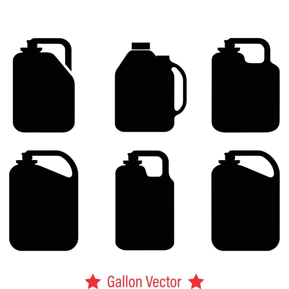 ai généré ouvrir votre la créativité avec gallon vecteur silhouette ensemble idéal pour illustrations, présentations, et infographie