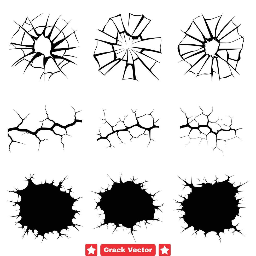 fissure effet vecteur des illustrations transformer votre dessins avec unique textures