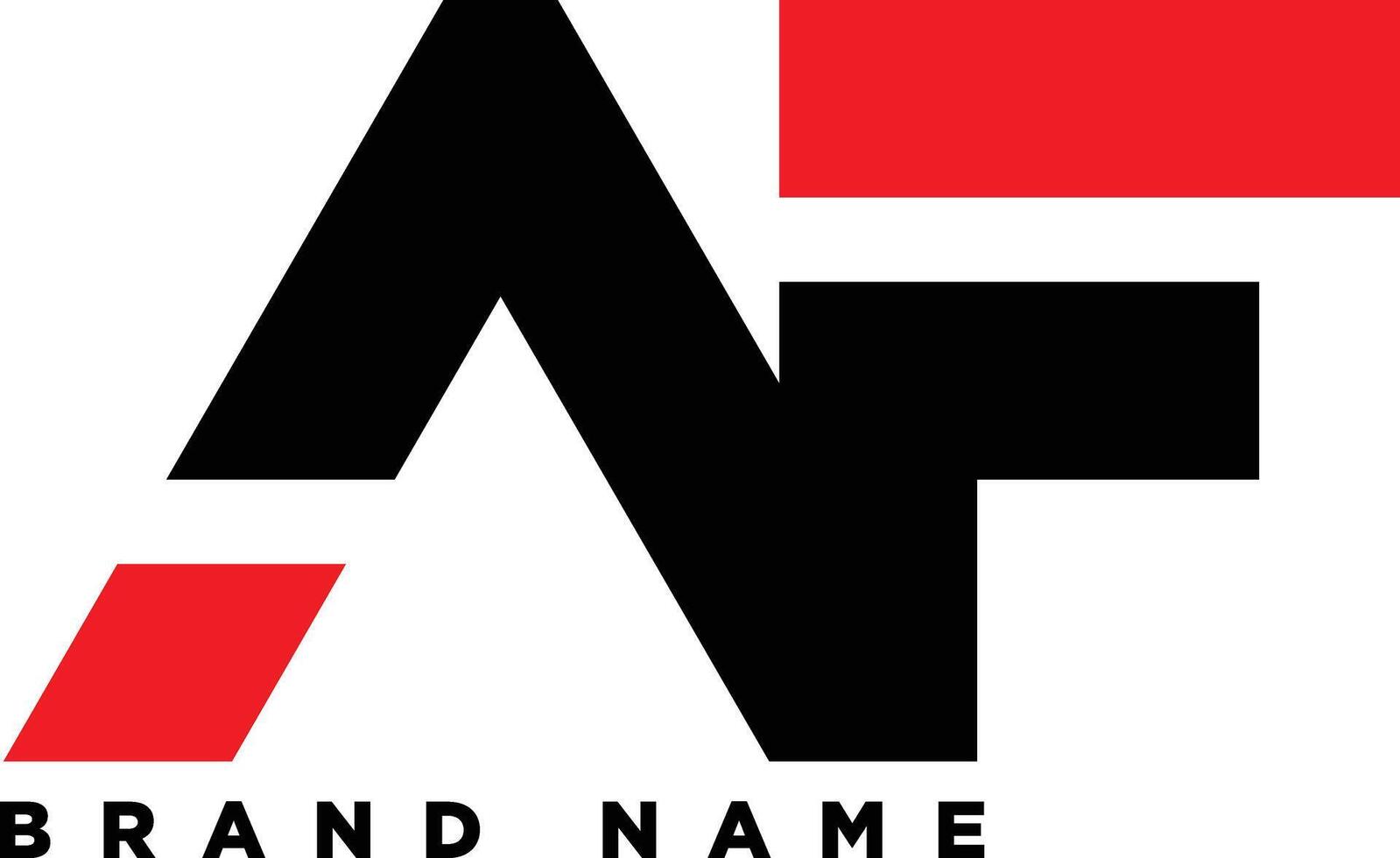 un F alphabet lettre moderne audacieux style logo conception modèle, vecteur illustration