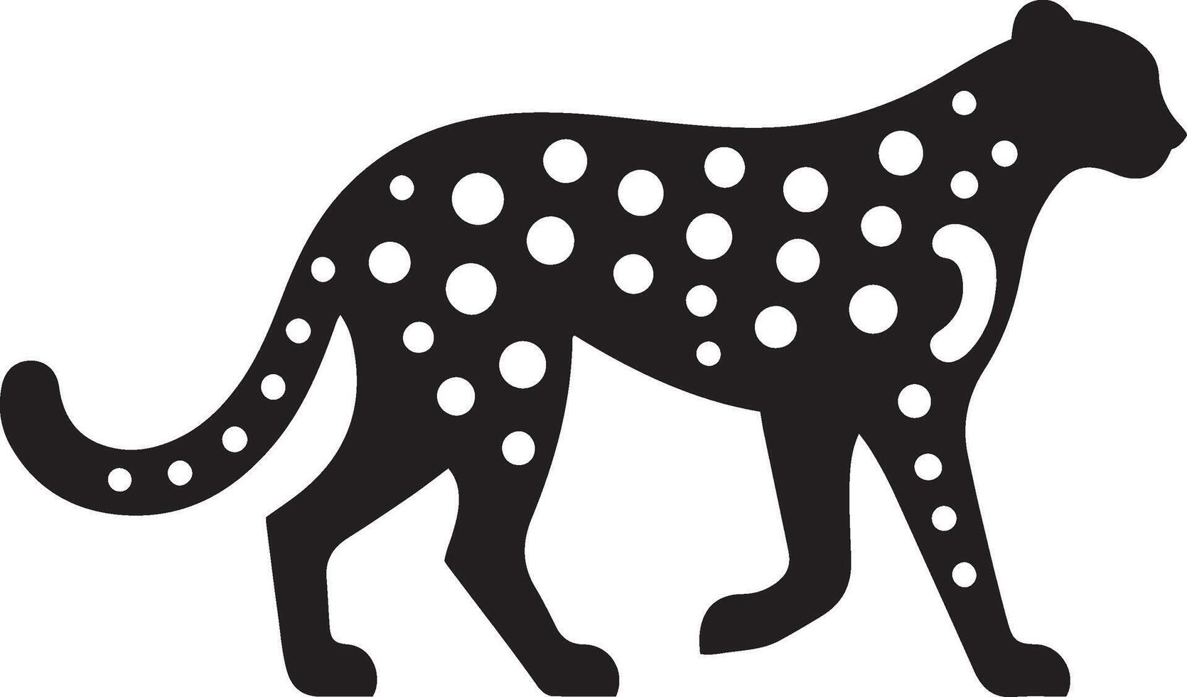 guépard en marchant vecteur illustration isolé sur blanc Contexte. guépard logo icône dessins vecteur.
