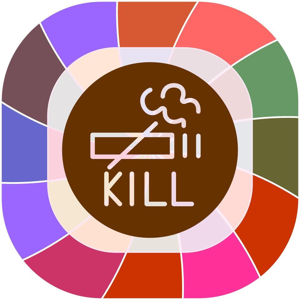 fumer tue l'icône de vecteur