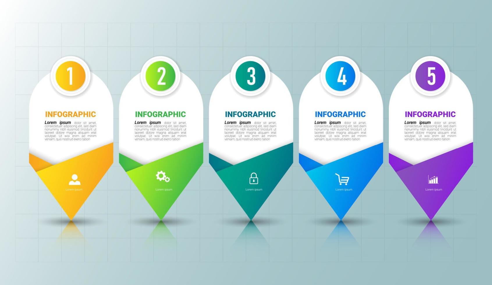 modèle de conception infographie chronologie vecteur