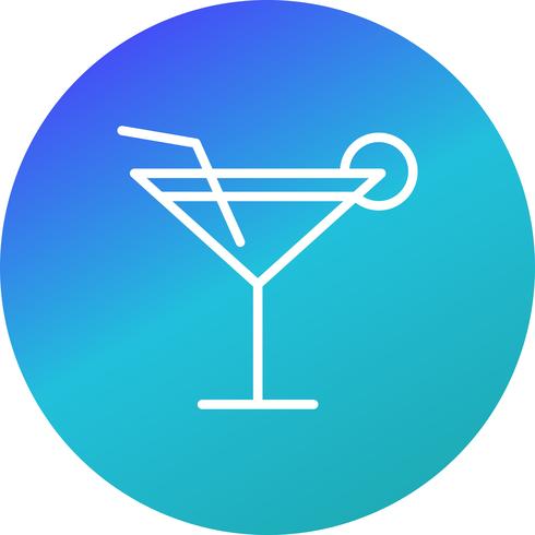 Icône de cocktail de vecteur