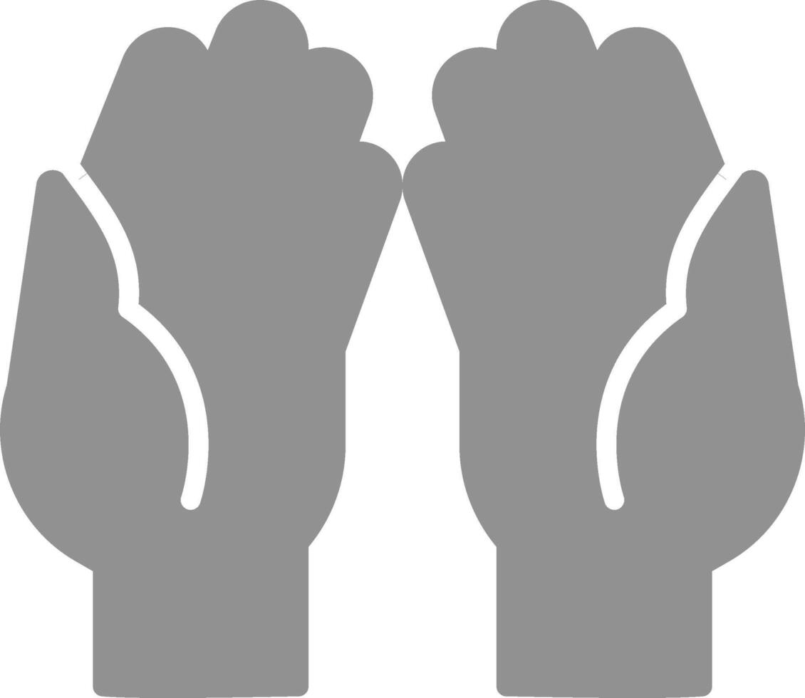 icône de vecteur de mains en prière