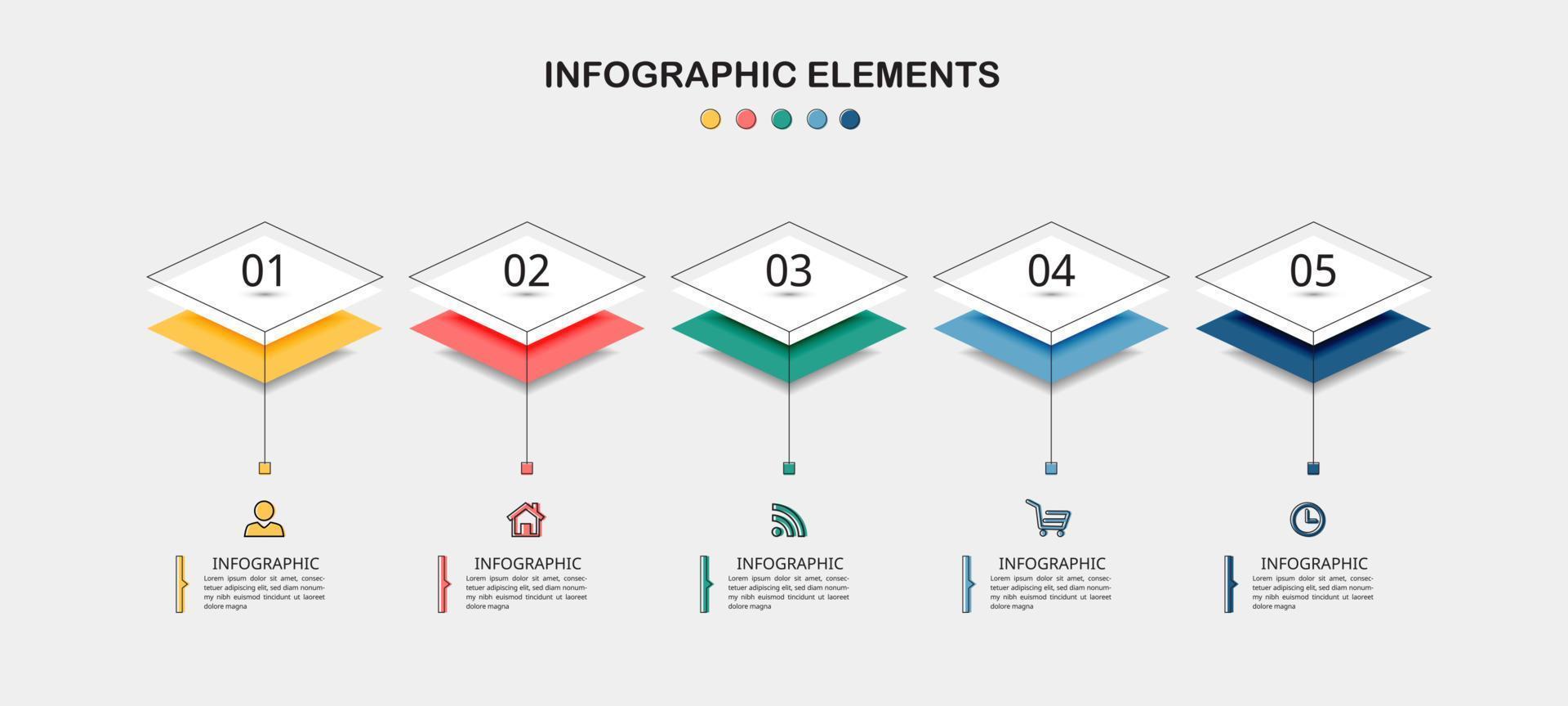 modèle d'affaires de conception infographique vecteur