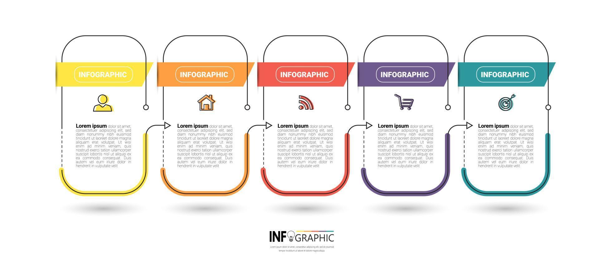 infographie d'entreprise abstraite colorée vecteur