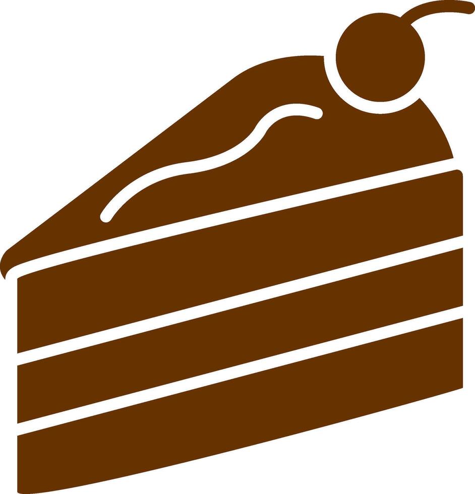 icône de vecteur de tranche de gâteau