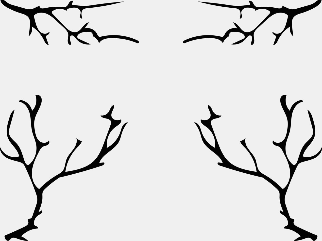 conception de branches d'arbres, branches en automne, branches d'arbres, arbres, forêt effrayante vecteur
