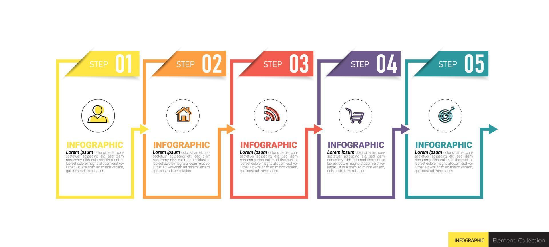 infographie d'entreprise abstraite colorée vecteur