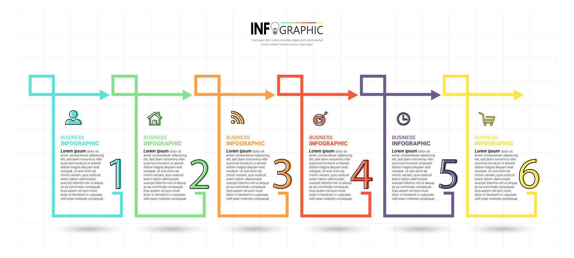 infographie d'entreprise abstraite colorée vecteur