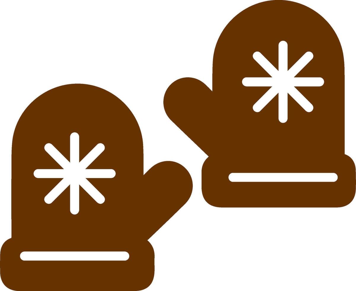 icône de vecteur de gants d'hiver