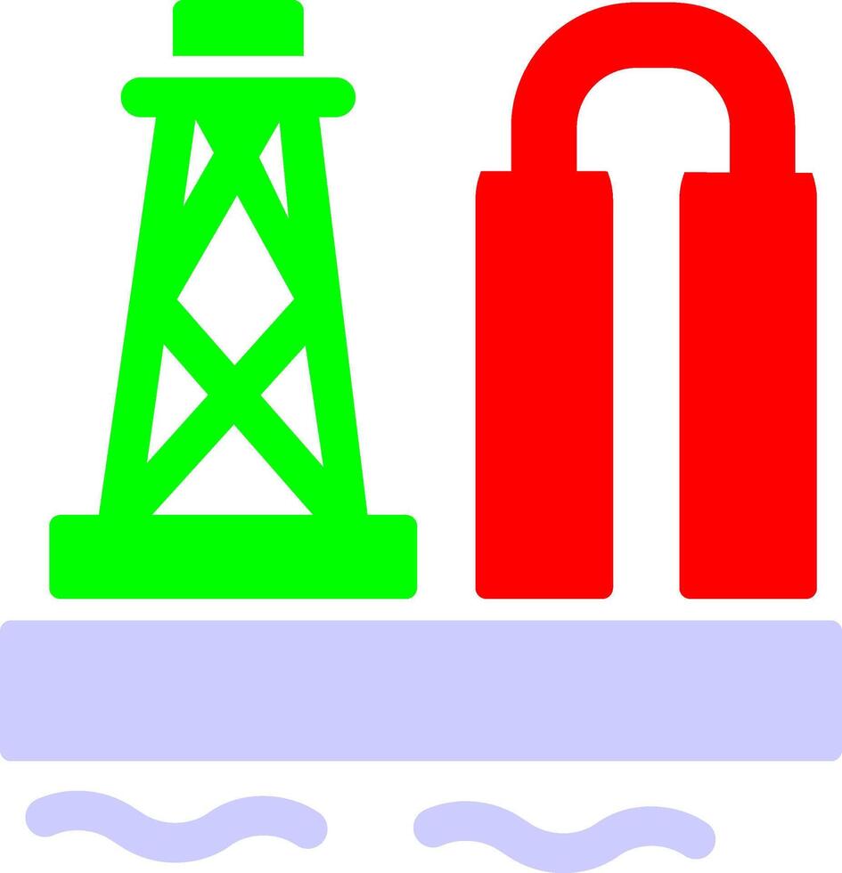 icône de vecteur de plate-forme pétrolière