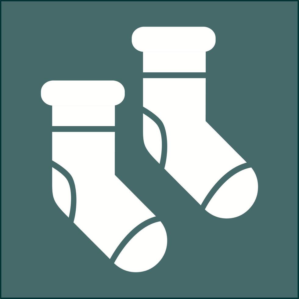 icône de vecteur de chaussettes d'hiver