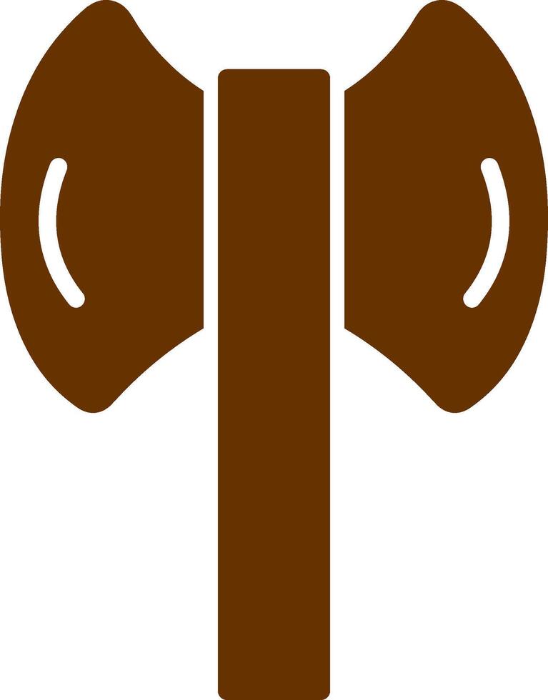 icône de vecteur de hache de bois