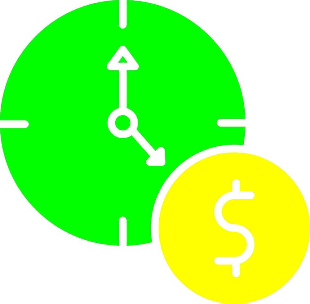 le temps est l'icône de vecteur d'argent