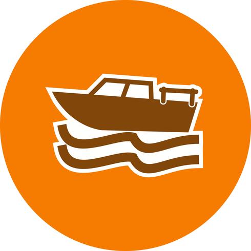 Icône de bateau de vecteur