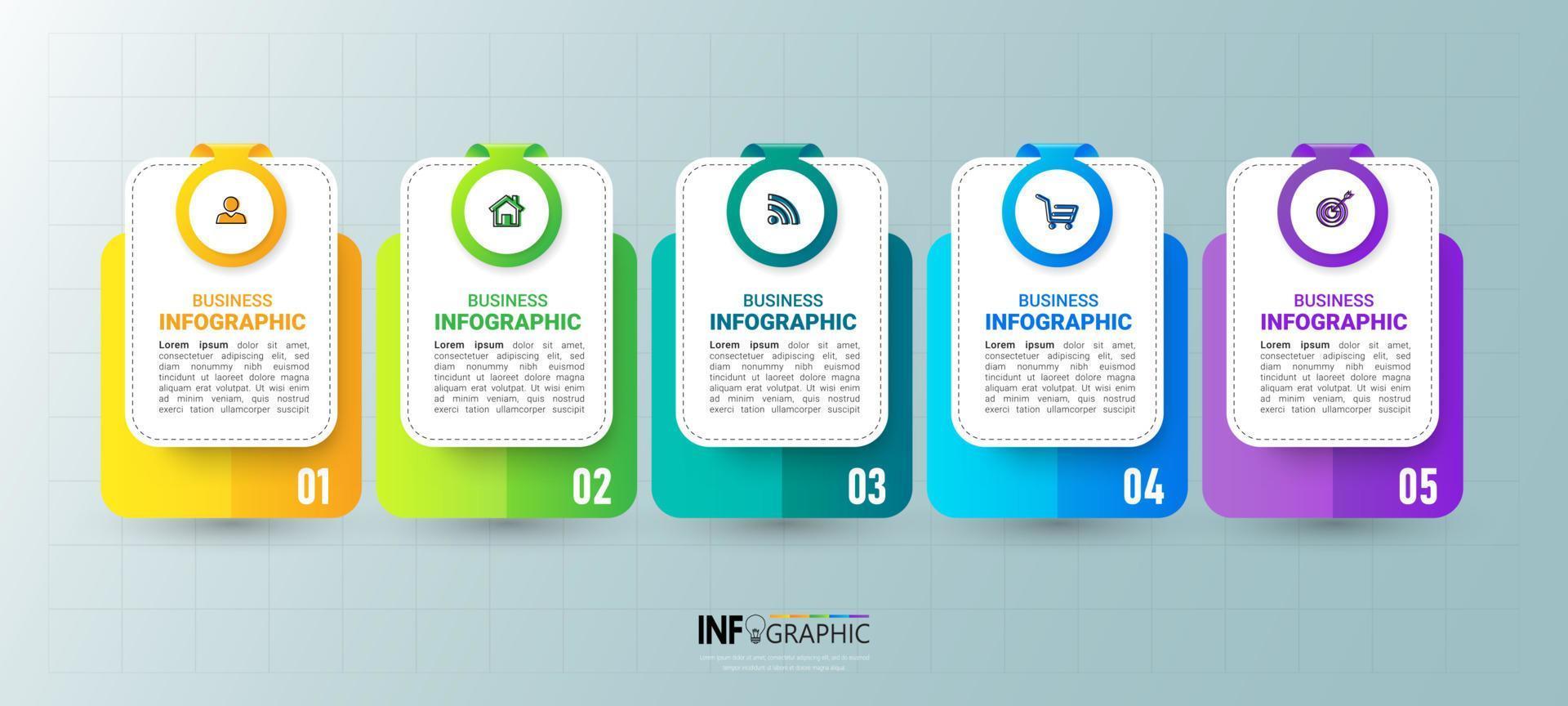 infographie d'entreprise abstraite colorée vecteur