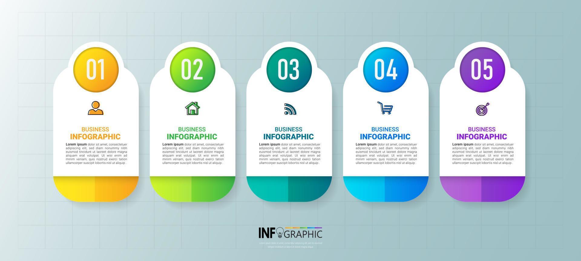 infographie d'entreprise abstraite colorée vecteur