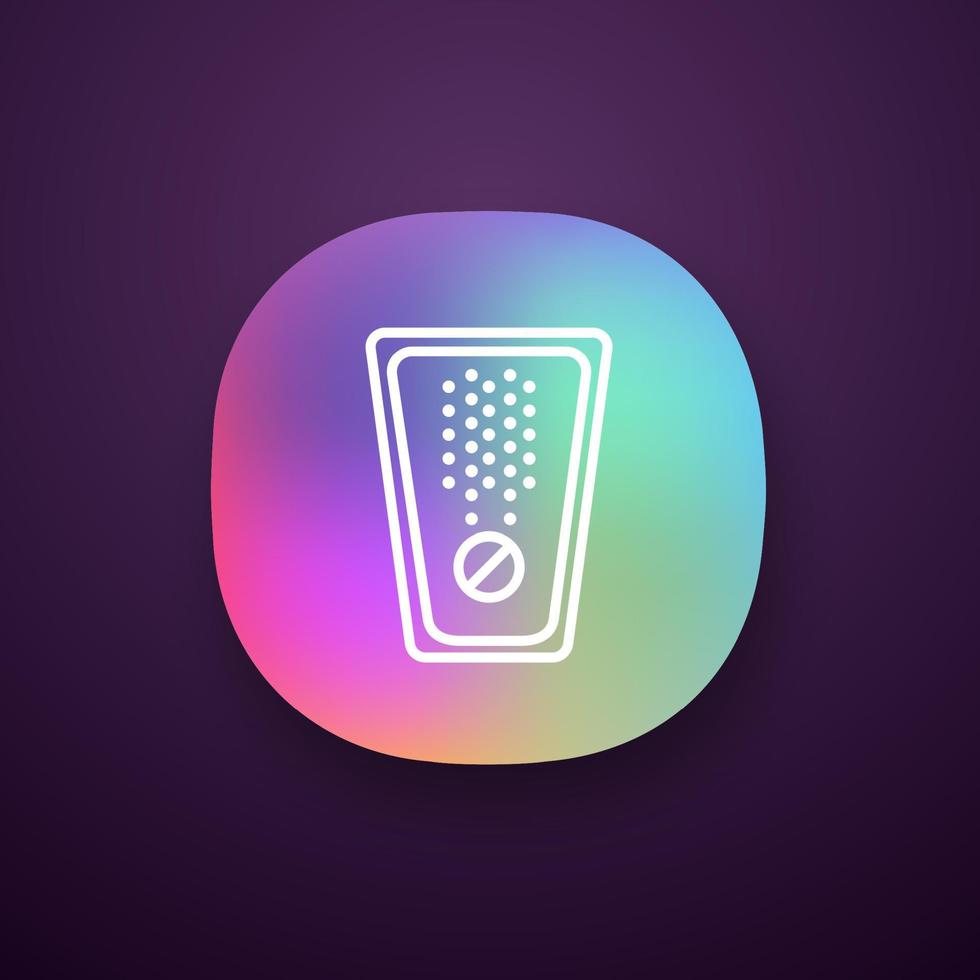 icône de l'application de la pilule effervescente. interface utilisateur ui ux. sédatif ou tranquillisant. somnifère. capsule soluble dans un verre d'eau. Web ou application mobile. illustration vectorielle isolée vecteur