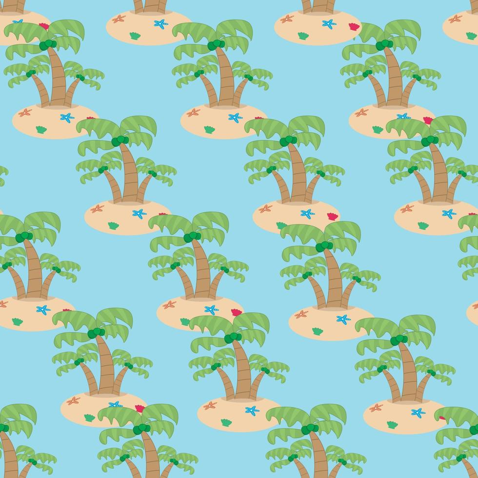 Vector illustration de motif bois de coco sur ilsland